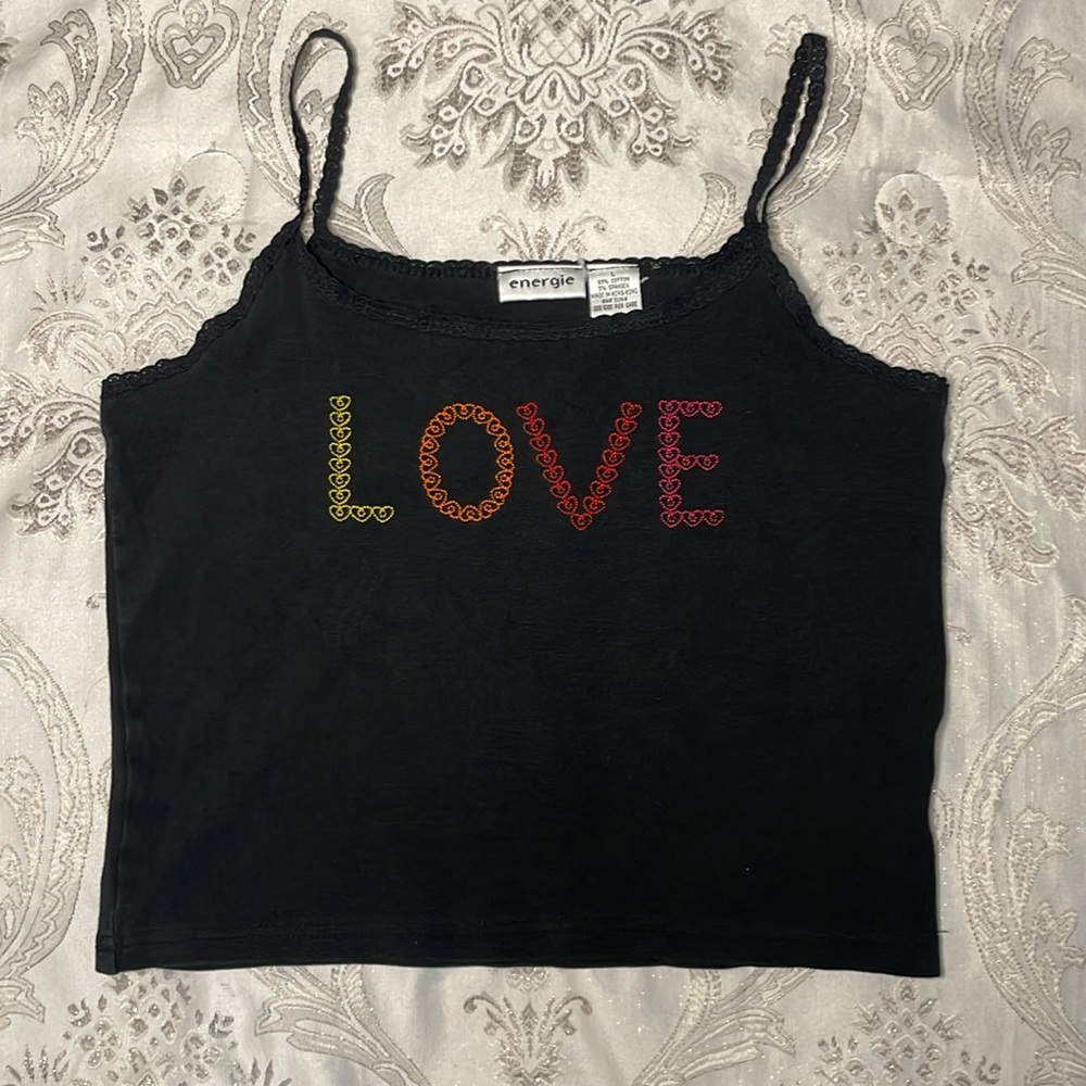 Love Embroidered Tank Top